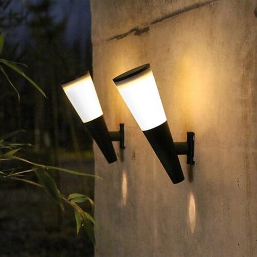 2color/Colorful Solar Wall Lamp Waterproof Street Lighting Solar Powered Changing Landscape Light Corridor Garden Spotlights