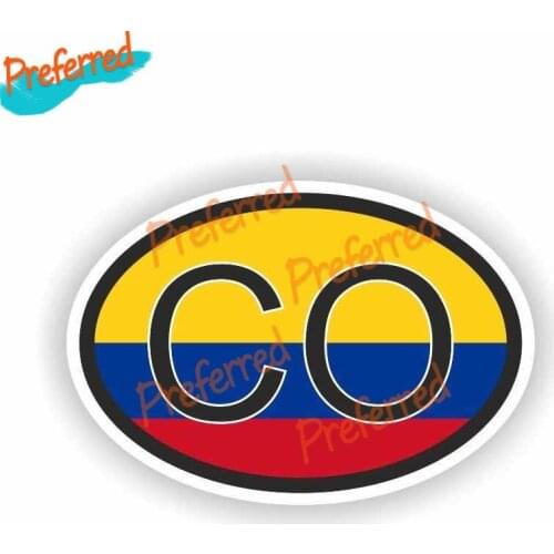 Creative Flag COLOMBIA CO Decal Motocross Racing Laptop Helmet Trunk Wall Vinyl Car Sticker Die Cutting