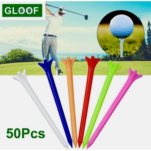 50Pcs/Set PE Plastic Golf Training Tees Holder Club Driving Range Hitting Trainer Ball Nails Golfer Accessories