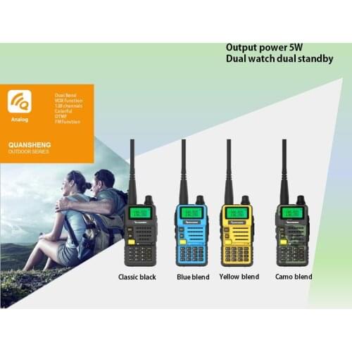 Quansheng Transceiver VHF UHF Intercom Walkie Talkie CB Ham Radio Two-Way Radio Portable Hunting Dual Band UV-R50- Radio Station