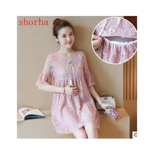 Maternity shirt Lace sleeves pregnant women skirt Maternity Dresses Pregnant Clothes For Pregnant Women Dress For Pregnant