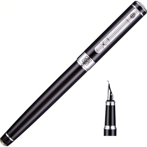 Picasso 902 Gentleman Series Calligraphy Fude Fountain Pen Bent Nib Carvings Trim Noble Writing Pen with Gift Box for Office