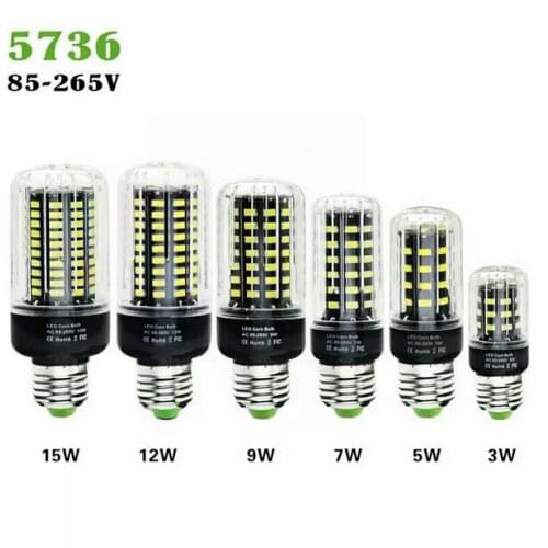 LED Lamp E27 3.5W 5W 7W 9W 12W 15W LED Bulb Light 220V 110V Bombillas SMD 5736 LED Corn Light No Flicker Chandelier Light