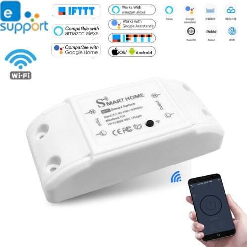 Smart Home House Wifi Wireless Remote Switch Breaker Domotic LED Light Controller Module Alexa Google Home Smartlife eWelink APP