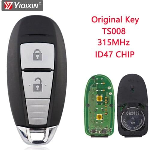 YIQIXIN OEM Smart Remote Control Car Key 2 Button For Suzuki Swift Vitara S-Cross SX4 Model TS008 With 2010-2016 315/433Mhz ID47