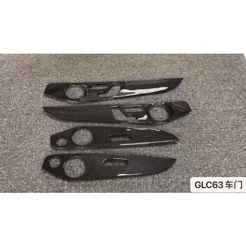 Carbon fiber automobile interior trim is suitable for Mercedes-Benz W205C63 C43 W213 E63 E300 E200 door panel