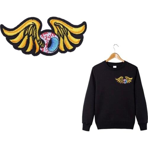 Embroidered Patch EYE Patch Iron on Patches for Clothing Mountains Space Nature Embroidery Patches Sticker Stripe Iron Ons L