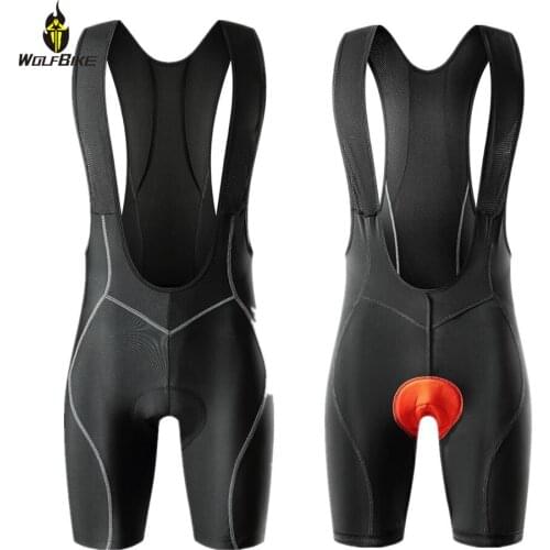 WOLFBIKE Mens Cycling Shorts Padded Support Skinsuit Quick Dry Bicycle Bike Downhill Pants Tights Summer MTB Sports Bib Shorts