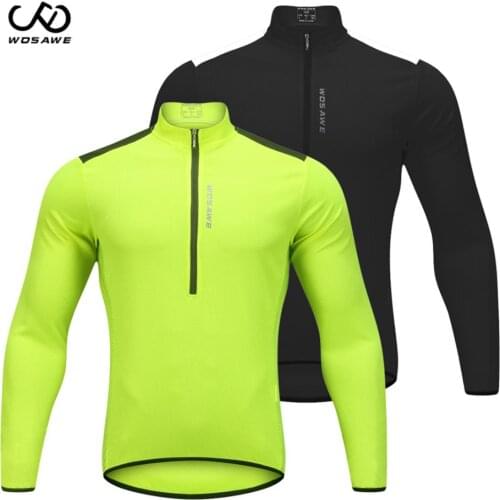 WOSAWE Summer Mens Cycling Jersey Mesh Breathable Windproof Sweat MTB Racing Riding Bicycle Jersey Long Sleeves Bike Clothing