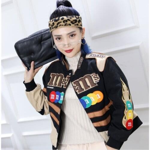 Women Embroidery Long Sleeve Coat Winter Warm Jackets Female Hip Hop Outwear Jacket Gothic Harajuku Patch Plus Size Windbreaker