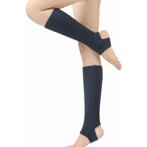 Women Girl Kniting Leg Warmer Winter Knit Warm Knee High Stirrup Yoga Sport Dance Leg Warmers Socks Lady Legging Foot Warmer