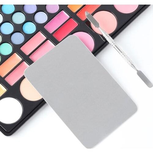 1PC Foundation Mixing Make Up Tool rectangle Palette for Beauty Stainless Steel Cosmetic Face Makeup Palette Spatula