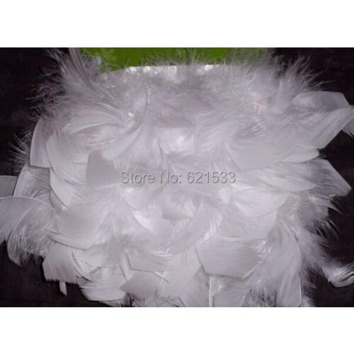 10Yards/Lot!8-10CM height White Chandelle feather trim with satin ribbon binding,costumes sculpted feathers fringe freeshipping
