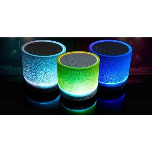 100pcs A9 Mini Wireless Bluetooth Speaker Handfree Call Colorful LED Light TF Card USB Music Player Subwoofer