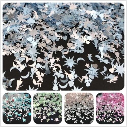 30g PET Mix Loose Sequins Glitter Paillettes For DIY Nail Craft,Kids DIY.Craft Making, Wedding Decoration confetti Wholesale