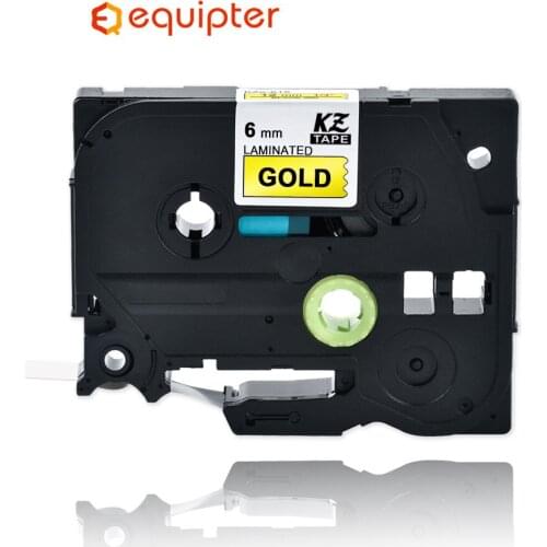 6mm Black on gold Tze811 Compatible Brother p-touch printers tze-811 tz811 tz-811 tz tze 811 label tape ribbon for ptouch tz811