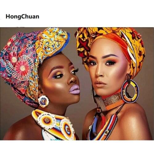 African woman 5D DIY square/round diamond painting mosaic diamond embroidery mural cross stitch needlework home decoration gifts