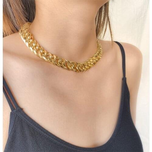 ZOVOLI Punk Cuban Link Thick Chain Choker Necklace Men Statement Gold Minimalist Chunky Necklaces For Women 2020 Hip Hop Jewelry