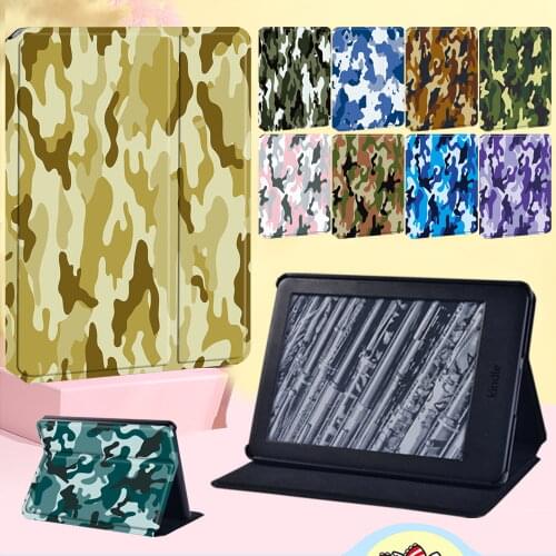 For Amazon Kindle EReader Paperwhite (5/6/7/10th Gen) Drop Resistance Cover Case for Kindle(8th/10th Gen) Camouflage Tablet Case