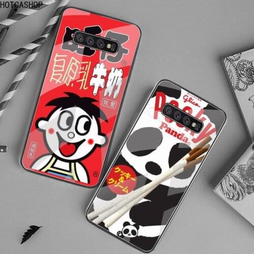 Chocolate biscuit milk drink Phone Case Tempered Glass For Samsung S20 Plus S7 S8 S9 S10 Plus Note 8 9 10 Plus