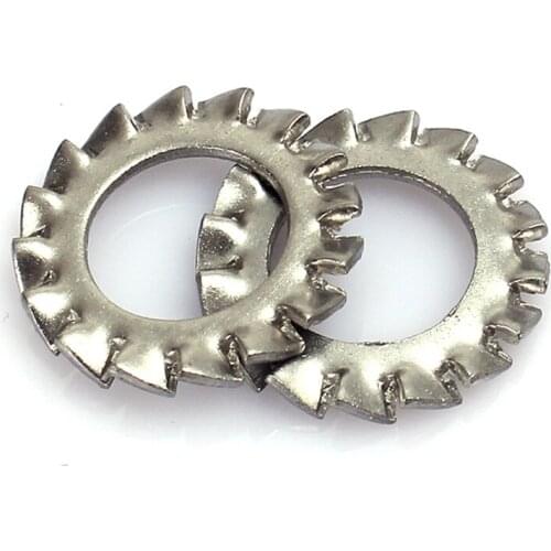 DIN6798A GB862.2 M2.5 M3 M4 M5 M6 M8 M10 M12 Serrated Lock Washer External Toothed Gasket Washer 304 Stainless steel
