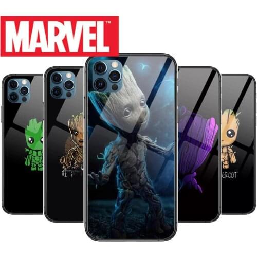 Groot Anime Style Phone Case cover For iphone 12 pro max 11 8 7 6 s XR PLUS X XS SE 2020 mini black cell shell