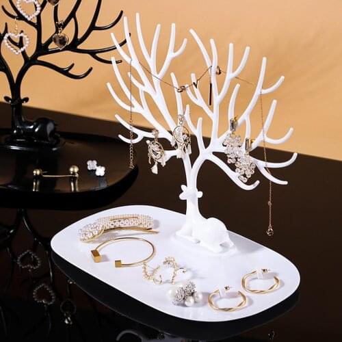 Creative Solid Color Deer Horn Antlers Tree Storage Rack Display Stand Jewelry Organizer Racks for Home