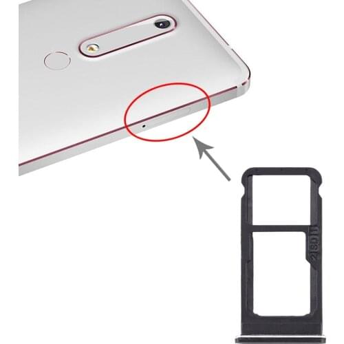 SIM Card Tray + SIM Card Tray / Micro SD Card Tray for Nokia 6.1 / 6 (2018) / TA-1043 TA-1045 TA-1050 TA-1054 TA-1068