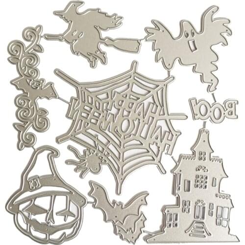 Halloween Metal Cutting Dies Stencil DIY Scrapbooking Album Paper Card Template Mold Embossing Decoration
