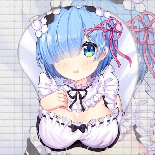 Anime Re:Life in a different world from zero Rem 3D Soft Gel Gaming Mouse Pad Ergonomic Lycra Mousepad With Wrist Support Prop