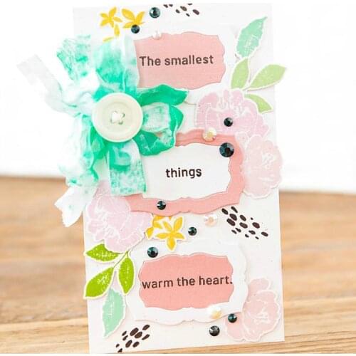 Label frame set Metal Cutting Dies Stencil Scrapbooking Photo Album Card Paper Embossing Craft DIY