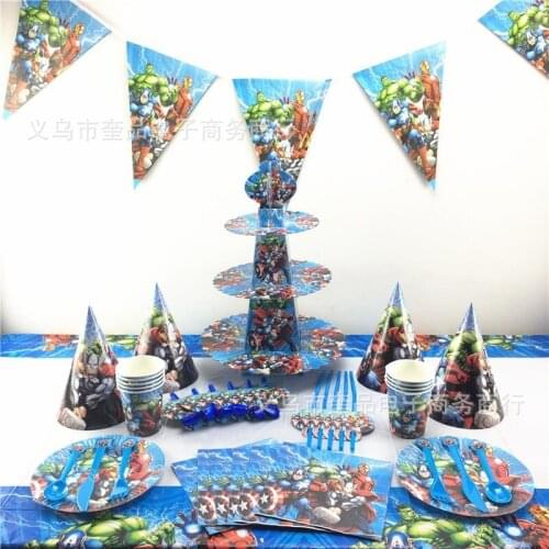 Marvel Theme Decoration Balloon Set Childrens Birthday Party The Avengers Aluminum Film Balloon Combination Party Supplies