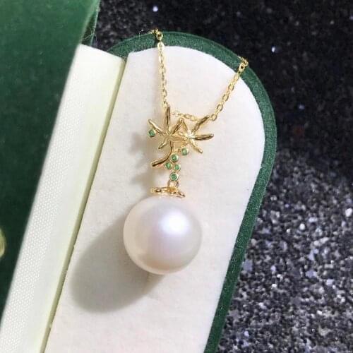 New Fashion 925 Sterling Silver Pendant Base Settings Mountings Findings Parts for Pearl Crystal Jade Agate 5pcs/lot