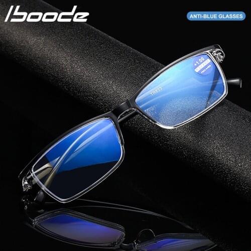 Iboode Anti Blue Light Reading Glasses Floral Printed Women Men Computer Protection Fashion Glasses +1.0 1.5 2.5 3.0 3.5