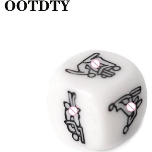 OOTDTY 20mm Adult Sex Dice Erotic Poses Couple Funny Sexy Love Toy Night Bar Humor Game White Dice