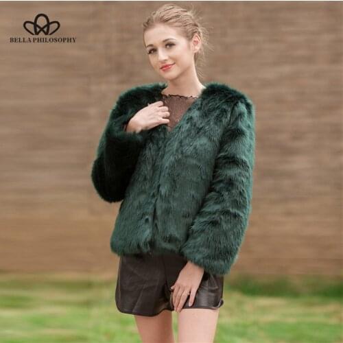 HStar 2020 Autumn Winter Faux Fur Coat Women Casual Long Sleeves Outwears Female Fashion Ladies Jacket For Women