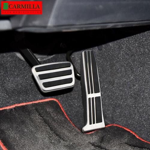 Carmilla Stainless Steel AT Car Pedals for Toyota Camry XV70 2018 2019 2020 2021 Gas Brake Pedal Protection Cover Accessories