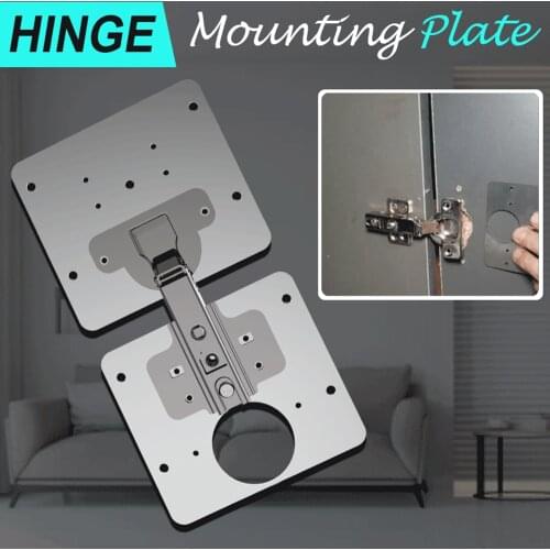 Hinge Repair Plate with Screws for Cabinet Furniture Drawer Window Stainless Steel Plate Repair Accessory MUMR999