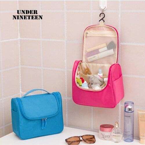 Under Nineteen Waterproof Hanging Travel Beauty Cosmetic Bags Organizer Case Necessaries Make Up Toiletry Bags Wholesale Custom