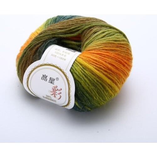 1 Ball Colorful Knitting Yarn Soft Baby Cashmere Wool Girls Hand Knitted Crochet Yarn 50g For DIY Sewing Clothing Scarf Hats