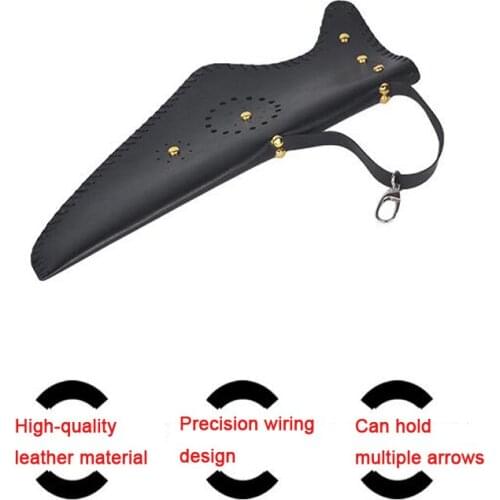 Adjustable Strap Waist Bow Quiver Hunting PU Leather Holder Arrow Bow Waist Bag Target Archery Accessories