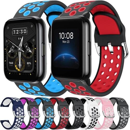 22MM WatchBand Strap For Realme Watch 2 2 Pro SmartWatch Silicone Wristband For Realme Watch S Bracelet Accessories Strap
