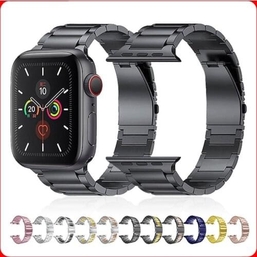 Stainless Steel Band For Apple Watch Series 40mm 44mm 6 5 4 3 2 Strap Bracelet Strap Adapter for iWatch series 3 4 se 38mm 42mm