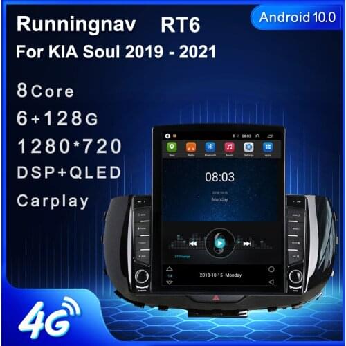 Runningnav For KIA Soul 2019 2020 2021 Tesla Type Android Car Radio Multimedia Video Player Navigation GPS