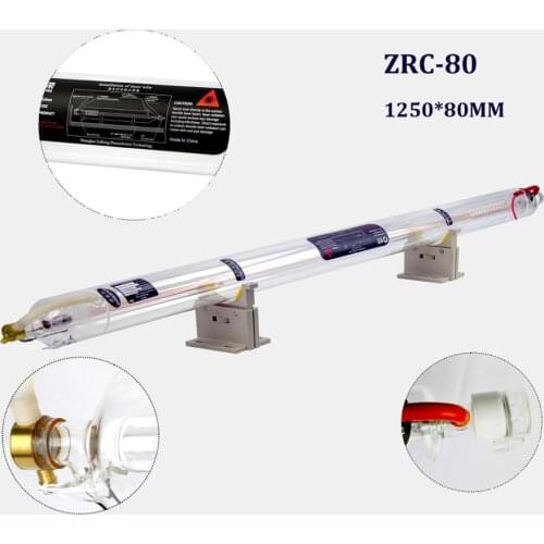 Shzr Laser Tube 80W Co2 Laser Tube Wooden Box Packing 1250*80Mm Co2 Laser Engraving Cutting Machine