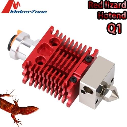 V6 Extruder Hotend CR10 Ender 3 Hotend Red Lizard Q1 Radiator Ultra Precision Adapters For 3D Printer Parts