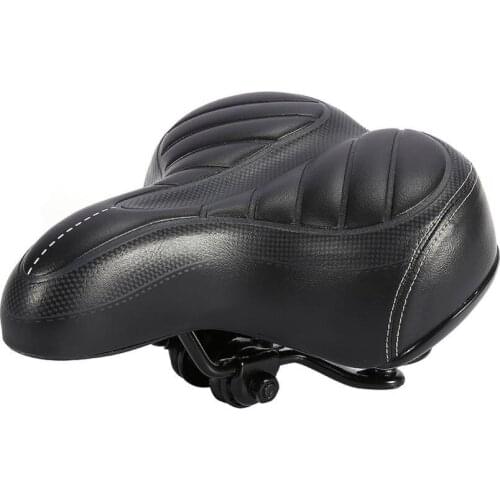 Bicycle Saddle Cycling Big Bum Wide Saddle Seat Damping Mountain Road Bike Spring Saddle PU Breathable Soft Bike Seat Cushion