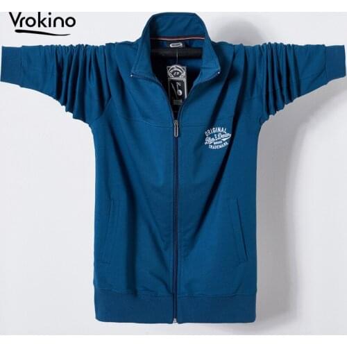 VROKINO Men's Sweatshirts With Collar