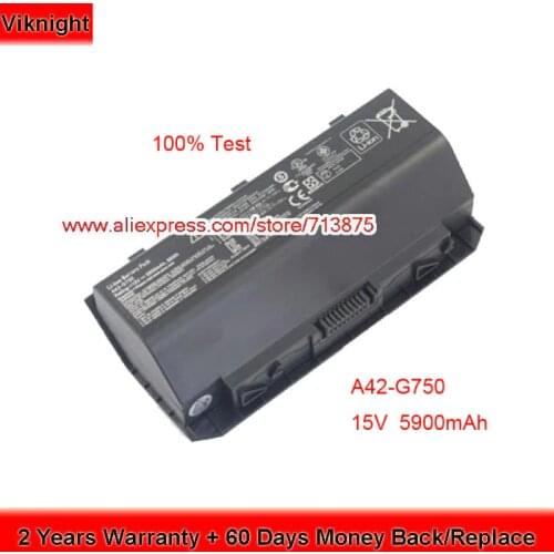 High Quality 15V 5900mAh A42-G750 A42G750 Battery G750JW for Asus G750J G750JH G75LM2H-G750JM G750JM G750JX G750JS G750JZ