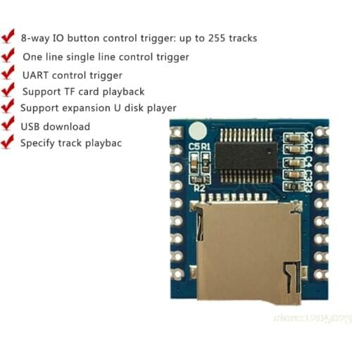 XY-V17B Serial Control Voice Module MCU IO Control SD/TF Card MP3 Sound Module